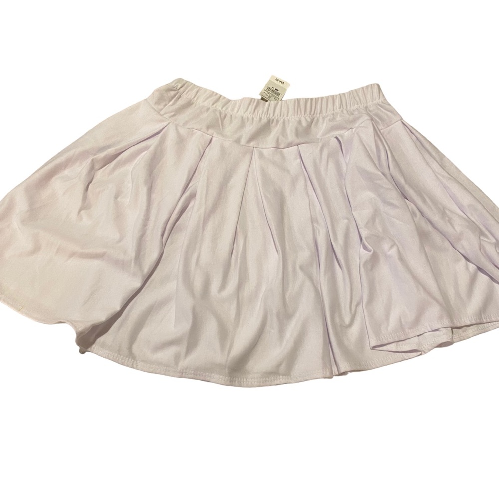 Ashley Stewart Curvy Girl Pleated White Mini Skirt 2X NWT